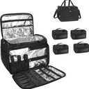 MONSTINA Hairdressing Bag with 4 Small Bag, Hairstylist Travel Bag, Professional Cosmetics Beauty Hairdresser Bag with Shoulder Strap, Hair Makeup Salon Organizer Bag for Barber Insulation Material (Large)