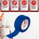 XFasten Blue Painters Tape 1.88 Inch x 60 Yards 3-Pack 1-Inch Core, UV Residue-Free Blue Masking Tape for Clean Lines, Indoor and Outdoor Multi-Surface Use - Sharp Paint Lines for Walls, Easy Removal