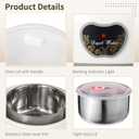 15W Yogurt Maker Machine, 1.2 L Automatic Stainless Steel Yogurt Maker with 5 Tight Seal Glass Jars, Auto Constant Temperature, PTC Heating, Home Yogurt Machine, Healthy Present