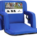 Sportneer Stadium Seat for Bleachers with Back Support, Bleacher Seat with Backrest and Wide Padded Cushion Stadium Chair with Armrests 6 Reclining Positions for Sport Events Camping Parks Concerts