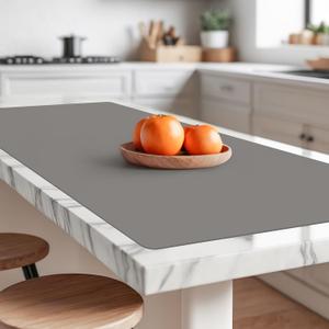 Silicone Mat for Countertop, Desk Saver Pad, Extra Large Silicone Mat for Kitchen Counter, Stain Resistant Placemat, Multipurpose and Thick, 35.4"L x 23.6"W