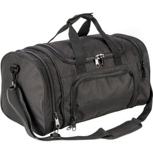 Gym Duffel Bag for Men Sports Duffel Bag with Shoe Compartment (BLACK-Model A)