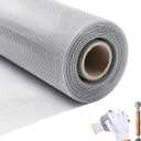 40in x 98ft Stainless Steel Window Screen Mesh Roll Rust-Resistant DIY Replacement for Windows & Doors Heavy Duty Metal Screen Silver