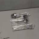 60 Piece Gold Silverware Set for 20, Stainless Steel Flatware Set with Thickened Knives Forks and Spoons, Mirror Finish Cutlery Set for Wedding, Parties, Restauroom, Silver