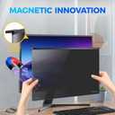 Magnetic 27 Inch Computer Privacy Screen Filter for 16:9 Aspect Ratio Widescreen Monitor, Eye Protection Anti Glare Blue Light Computer Privacy Shield Panel, Removable Anti-Scratch Protector