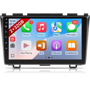 Android Car Radio Stereo for Honda CRV 2007 2008 2009 2010 2011-9" IPS Touchscreen Head Unit Radio Player with Carplay Android Auto Mirrorlink in-Dash GPS Navigation Bluetooth WiFi FM