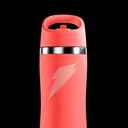 Bundle of Gatorade 'Overtime' 22oz Stainless Steel Water Bottle, Straw Cap, Coral 20 Fl Oz