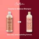 SheaMoisture Coconut & Hibiscus Curl & Shine Shampoo for Bouncy Curls, Frizz Control, 16 Oz