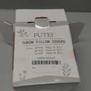 FUTEI Valentine's Day Red Decorative Throw Pillow Covers 18x18 Inch Set of 2, Square Soft Faux Rabbit Fur Thick Striped Cushion Cover,Winter Home Decor for Couch Bed Living Room