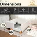 48"x 48" Whelping Box Kit for Dogs and Puppies with Rails,Suitable for Large/Medium Dogs,White
