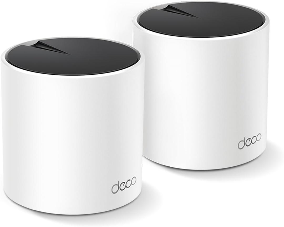 TP-Link Deco AX3000 WiFi 6 Mesh System - Covers up to 4500 Sq.Ft, Replaces Wireless Router and Extender, 3 Gigabit Ports per Unit, Supports Ethernet Backhaul (Deco X55, 2-Pack)