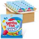 SWEDISH FISH Chews Soft & Chewy Candy, Bulk Candy, 12-2.12 oz Bags BBD: 09-17-26