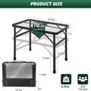 WildFinder Folding Table, 2x1.3 FT Camping Table with Mesh Desktop,Folding Grill Table with Mesh Bag,Portable Outdoor for Picnic,Camping,BBQ,Beach(Black)