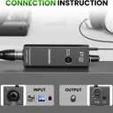 battey powered Portable Personal Amplifier Analog Headphone Amplifier Stereo Headphone Earphone Amp Volume Control Audio Booster with XLR and TRS Input 3.5mm Output Jack