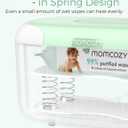 Momcozy New Baby Wipe Warmer, 100pcs Larger Capacity Wipe Dispenser, 10-Min Fast Heating with 4 Temperature Modes, Innovative Spring Design, Silicone & Top Seals,Quick Even Heating, 3-Level Nightlight