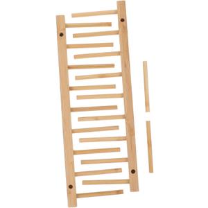 Countertop Dish Drying Rack Multi-Function Slot Bamboo Plate Organizer for Kitchen Vertical Bowl Drying Rack Efficient Drainage for Compact Spaces