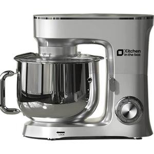 Kitchen in the Box Stand Mixer, 900W 8.5 QT Kitchen Electric Mixer, 10-Speed Large Capacity Tilt-head Food Mixer with Dough Hook, Wire Whip, Flat Beater & Splash Guard (Silver)