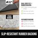 GORILLA GRIP Felt with Rubber Stay in Place Slip Resistant Rug Pad, 1/4 inch Thick, 8x10 FT Protective Padding Under Area Rugs, Cushioned Gripper Pads, Carpet Runners, Hardwood Floors Protection