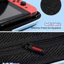 2 x Gurgitat Carrying Case for Nintendo Switch OLED 2021/Switch 1(2017) - Cute Cartoon for Switch Travel Cases with Handle and Strap Portable Storage Carry Hard Shell for Teen Girls Boys, Blue Shark