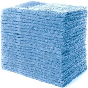 Simpli-Magic Cotton Hand Towels, 16"x27", 12 Pack, Blue