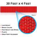 2 x Signs Authority Brick Wall Backdrop for Christmas | 4 Foot x 30 Foot | Party Supplies Decoration | Brick Backdrop & Fireplace Backdrop Decoration for December Decoration