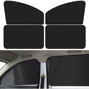 NTNEV Car Side Window Sun Shades, Shades with Magnets, Shade for Baby, Strong-Light Blocking & UV Protection Privacy Covers Auto Accessories (Double-sided Black)