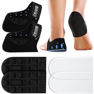 ZAIWOO Adjustable Heel Cups for Heel Pain Relief, Heel Spur Relief Products, Provide Supportive and Cushioning Gel Heel Pads Cushion for Plantar Fasciitis Relief Achilles Tendonitis