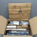 Dimmable Floor Lamp - 3 Lights Arc Floor Lamps for Living Room, 1000LM Modern Tall Standing Lamp with White Shades & Heavy Base, Mid Century Tree Floor Lamp for Bedroom Office, 3 LED Bulbs Included