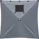 MASTERCANOPY Wind Screen Side Panel with Window for 10x10 Escape Screen Shelter Canopy Tent - Weatherproof, UV Resistant Sun Shade Attachment Accessory (Gray, 1 Pack), 56"L x 56"W x 61"H