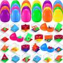 24 Pack Easter Eggs with Maze Cube Puzzle Set Easter Basket Stuffers Ideas Mini 3D Brain Maze Puzzle Party Games for Family Party Gifts for Adults