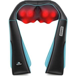 MagicMakers Shiatsu Neck Massager with Heat for Pain Relief Deep Tissue  Mothers Day Gifts for Mom, Women, Her | Ideal for Men, Dad & Him Amazing Back & Shoulder Relief from Daughter or Son (Blue)