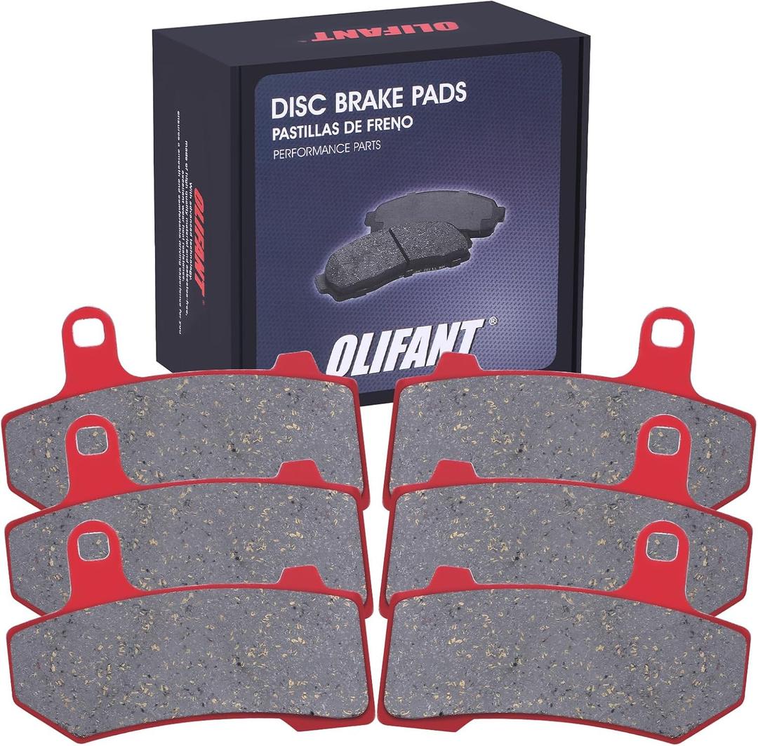 Front Rear Brake Pads For Harley Davidson 2008-2023/Street Glide 08-23/Road King 08/Electra Glide/Road Glide/CVO/V-Rod Harley Davidson VRSC/Trike Series Ceramics Brake Pad Set