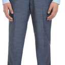 Calvin Klein Boys' Flat-Front Suit Dress Pant, Straight Leg Fit & Hemmed Bottom, Belt Loops & Functional Front Pockets (Blue,12)
