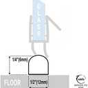 Eatelle 1/2" Wide x 1/4" Clear Acrylic Frameless Shower Dam/Threshold 36 Inch Long Splash Guard Profile Half Round Splash Protection Water Repellent Bath Attachment Semicircular Water Repellent