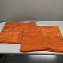 Fancy Homi Set of 2 Burnt Orange Decorative Throw Pillow Covers 18x18 Inch for Living Room Couch Bed, Boho Farmhouse Fall Home Decor, Soft Textured Corduroy Corss Patchwork Cushion Case 45x45 cm