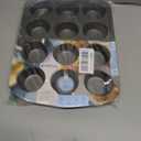 GoodCook Everyday Nonstick Steel Muffin Pan, 12 cup, Gray