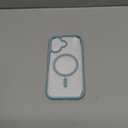 FNTCASE for iPhone 16 Case Clear: Magnetic Phone Cases Compatible with Magsafe Slim Anti Yellowing Military Grade Drop Protection Rugged Protective Transparent Cell Phone Cover (B-Teal Magnetic)