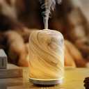 Essential Oil Diffuser - 2.4MHz Ultrasonic Ceramic Diffuser with Pulse/Continuous Mist & Night Light, Waterless Auto-Off, Silent Aromatherapy Diffuser for Home, Office, Yoga, Spa, Gifts & Home Decor.