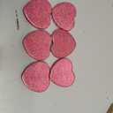 6 Pack Sparkly Pokect Heart Mirror Travel Compact Magnifying Folding Mirror for Purse Mini Vanity Cosmetic Lashes Makeup Double-Sided Cute Glitter Pink