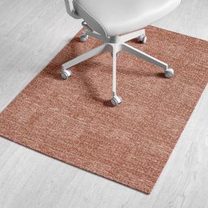 Anji Mountain 54" x 40" Rug'd Office Chair Mat for Carpet & Hardwood Floor, Burlington Terracotta