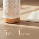 Earnest Living Essential Oil Diffuser Ceramic Artificial Succulent Plants Potted Diffuser 100 ml for Lavender Essential Oils Timers Night Lights and Auto Off Humidifier Aromatherapy Diffusers for Gift