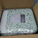 Madison Park Quilt Set, Seersucker Floral Coverlet for King Size Bed, All Season Lightweight Bedding, Farmhouse Quilt Set, Vermicelli Quilting, Throw Pillow, Caralie, King/Cal King Green 4 Piece