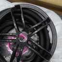 Glass Rinser and Cup Washer for Sink, 360 Rotating Spray Nozzle with Pull-Out Design, Bottle Cleaner - Tilted Base Prevents Splashing, Kitchen Sink Accessories for Home & Bar (Easy Install-Black)