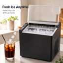 Portable Ice Maker Countertop Fast Ice in 6 Mins, Compact Ice Machine for Home, Kitchen & RV, Self-Serve Ice Maker with Scoop for Parties & Daily Use