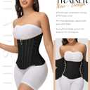 SHAPSHE Waist Trainer for Women Tummy Control Waist Cincher Corset Sport Workout Body Shaper Postpartum Belly Band Gym (Black, S)