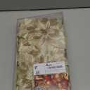 Alupssuc 24PCS 6"& 9" Champagne Gold Artificial Poinsettia Christmas Flowers, Glitter Faux Ornaments for Xmas Tree Wreath Garlands New Year Home Decor, Champagne Gold