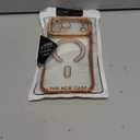 Magnetic Glitter Case for iPhone 17 Pro Max 6.9 [Compatible with MagSafe] [Built-in Lens Protector] Clear Sparkle Diamond Camera Protection Phone Case for 17 Pro Max Women Girls - Cosmic Orange