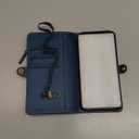 Defencase Compatible with iPhone 17 Case Wallet with RFID Blocking Card Holder for Women and Men, Fashion PU Leather Magnetic Snap Flip Zipper Strap Wallet Phone Case for iPhone 17 6.3", Dark Blue