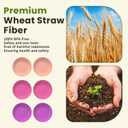 Homienly Dinner Plates | Dessert Plates with Etched Pattern Unbreakable | 9 inch Wheat Straw Plates Set of 6 - Lightweight Plates for Kitchen, Camping, Salad, Steak(Pink Flower) (8.8 IN KIDS SIZE)