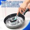 Dish Brush Head Replacement for OXO, 4 Pack Refill Head for OXO Dish Brush, Dish Brush Cleaning Soap Dispensing Head Replacement for Scrubber (Black)